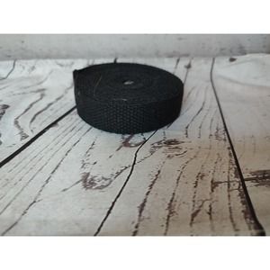 1 in Wide black Cotton Webbing 7 Yd 21 In Belt Straps Sewing Materials
